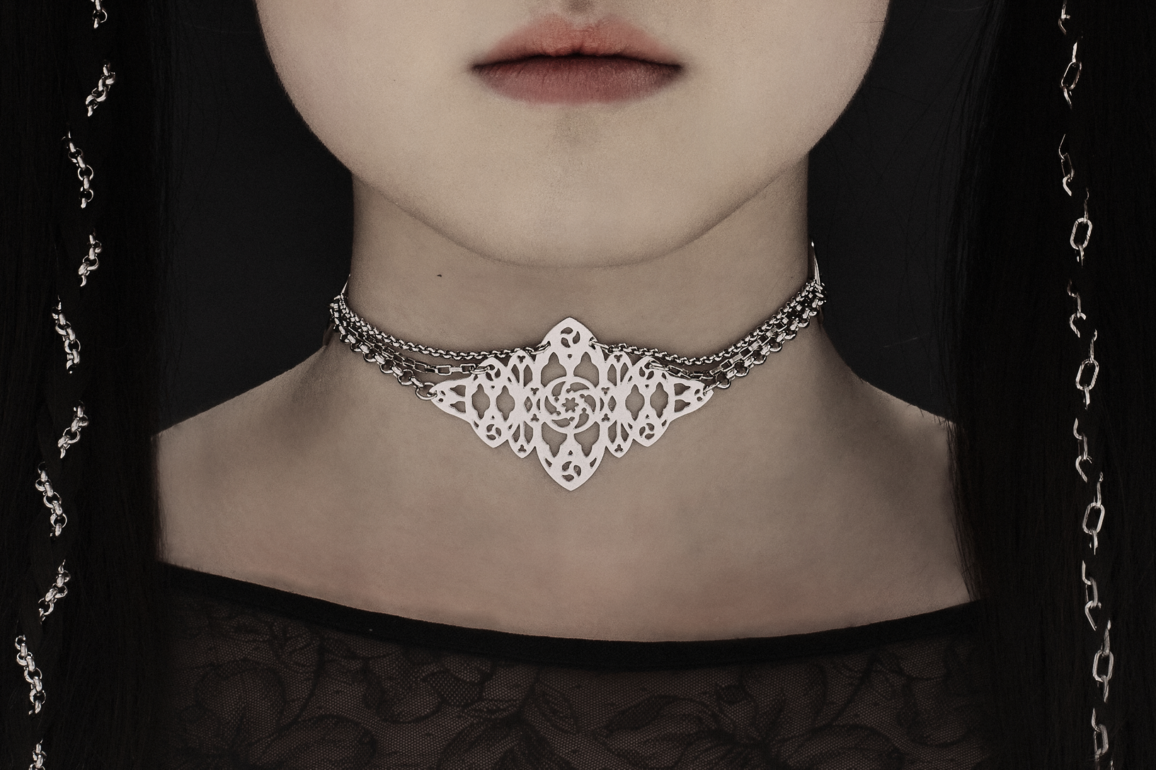 Filigree choker sale