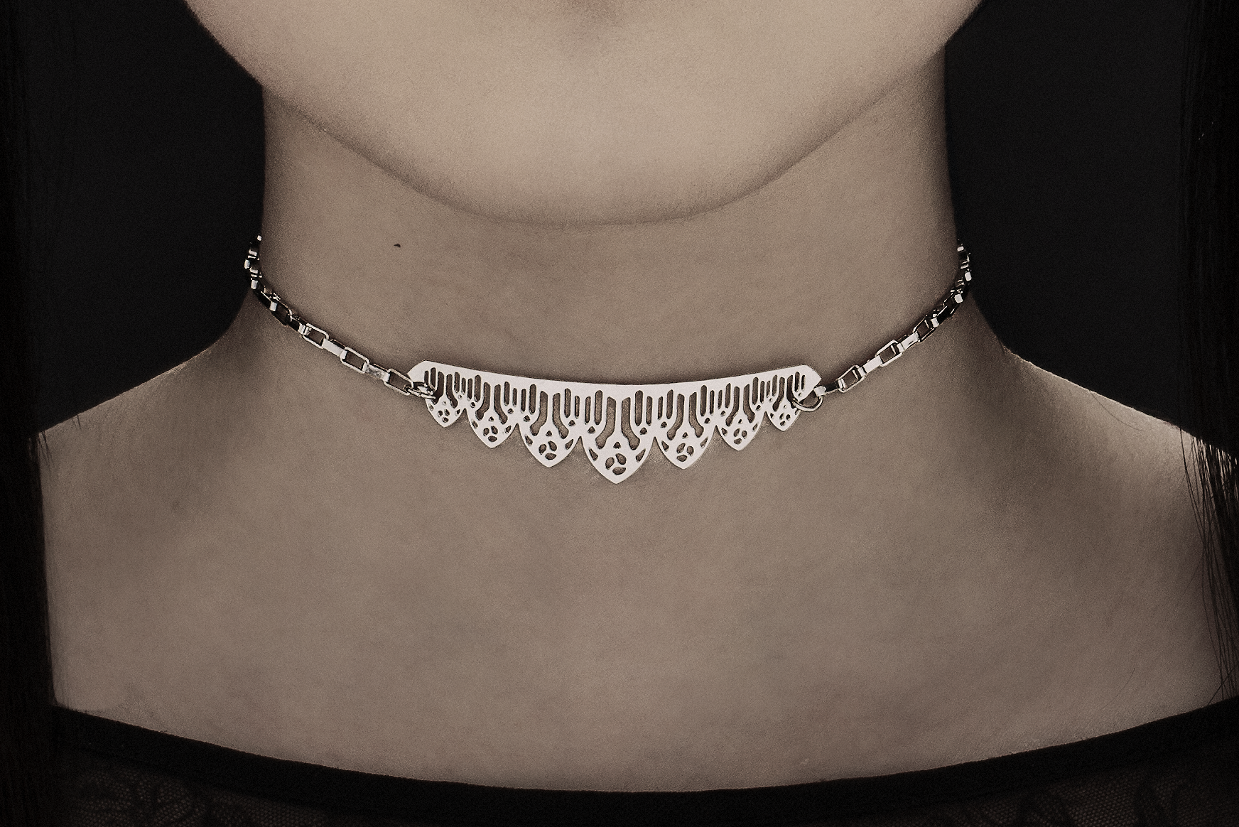 Rigid Goth Choker AYVEE - MYRIL JEWELS – Myril Jewels