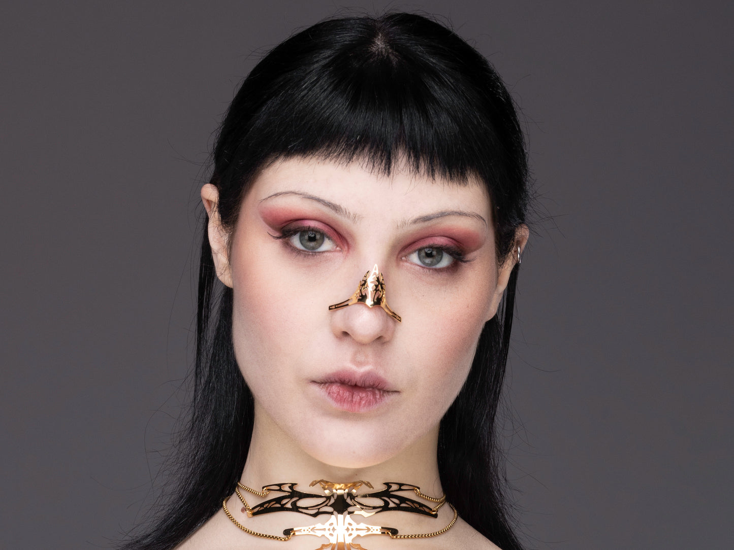 Subtle Futuristic Nose Bridge Jewel NOCTRIS