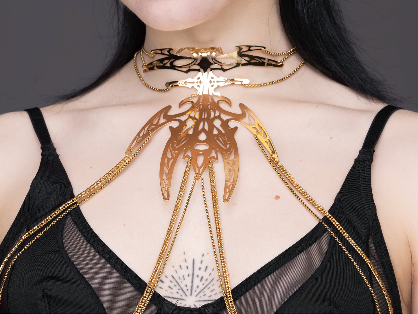 Body Chain Breast Necklace LUNARIS